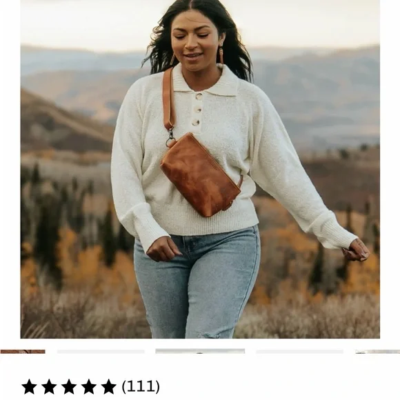 Range leather Atna belt bag cross body tan - Picture 2 of 7